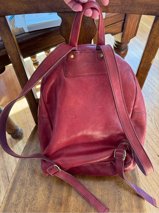 Madewell Red Leather Backpack - Classic Everyday Carry main image 3